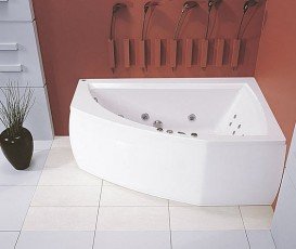 Ванна аэро- и гидромассажная акриловая PoolSpa Aquamarina 175х120 R правая система Smart 2 + белый PHAJ710ST2C1960