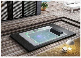 Ванна аеро- і гідромасажна акрилова Golston 190х155 вбудована білий G-U3601