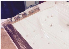 Ванна аеро- і гідромасажна акрилова Golston 190х158 ліва білий G-U2606L