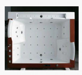 Ванна аеро- і гідромасажна акрилова Golston 190х158 ліва білий G-U2606L