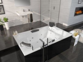 Ванна аеро- і гідромасажна акрилова Riho Claudia 190х120 см білий BZ420055CSH1700