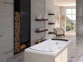 Ванна аеро- і гідромасажна акрилова Riho Lisa 180х90 см білий BZ1500554SV1506