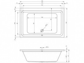 Ванна аеро- і гідромасажна акрилова Riho Olivia 180х120 см ліва білий BZ7700561SH1573