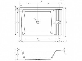 Ванна аэро- и гидромассажная акриловая Riho Anna 190х130 см левая белый BZ7900564SZ1583