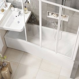 Ванна акрилова асиметрична Ravak Be Happy II 160x75 L ліва біла C961000000