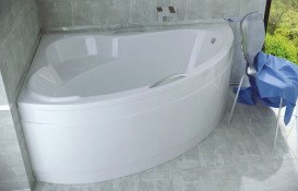 Ванна акриловая Besco Ada 160х100 см левосторонняя глянцевый белый #WAA-160-NL