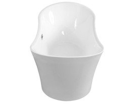 Ванна акриловая Besco Amber 170х80 см с сифоном клик-клак хром глянцевый белый #WAS-170-AB