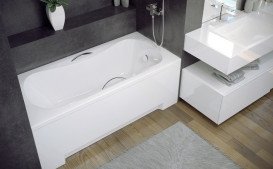 Ванна акриловая Besco Aria 170х70 см с ручками глянцевый белый #WAA-170-PU