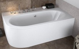 Ванна акрилова Besco Avita 160х75 см правостороння глянсовий білий #WAV-160-NP