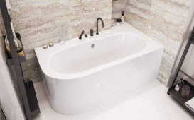 Ванна акрилова Besco Avita 160х75 см правостороння глянсовий білий #WAV-160-NP