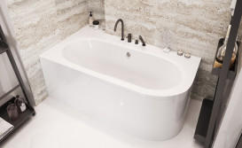 Ванна акрилова Besco Avita 170х75 см лівостороння глянсовий білий #WAV-170-NL
