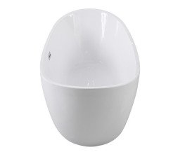 Ванна акрилова Besco Ayla 170х80 см із сифоном клік-клак хром глянсовий білий #WAS-170-A