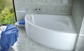 Ванна акриловая Besco Cornea 140х80 см правосторонняя глянцевый белый #WAC-140-NP