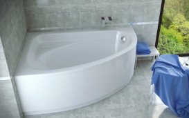 Ванна акрилова Besco Cornea 150х100 см лівостороння глянсовий білий #WAC-150-NL