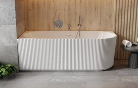 Ванна акриловая Besco Denaya 170х78 см левосторонняя с сифоном клик-клак хром глянцевый белый #WAS-170-DLC