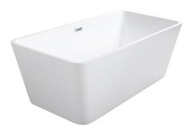 Ванна акриловая Besco Evita 160х80 см с сифоном клик-клак хром глянцевый белый #WAS-160-E