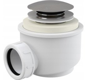 Ванна акрилова Besco Goya 170х72 см із сифоном клік-клак хром чорний матовий/глянцевий білий #WMMC-170G