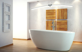 Ванна акрилова Besco Goya 170х72 см із сифоном клік-клак хром глянсовий білий #WMD-170-G