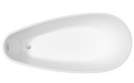 Ванна акриловая Besco Goya A-Line 160х73 см с сифоном клик-клак хром глянцевый белый #WAS-160-G