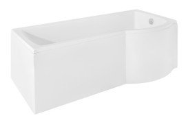 Ванна акриловая Besco Inspiro 160х70 см правосторонняя глянцевый белый #WAI-160-NPR
