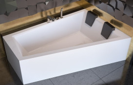 Ванна акриловая Besco Intima Duo 180х125 см правосторонняя глянцевый белый #WAID-180-NP