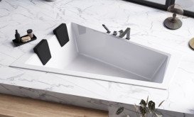 Ванна акрилова Besco Intima Duo Slim 180х125 см глянсовий лівостороння білий #WAID-180-SL