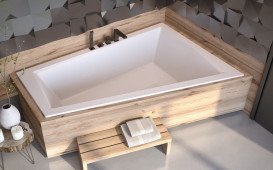 Ванна акрилова Besco Intima Duo Slim 170х125 см правостороння глянсовий білий #WAID-170-SP