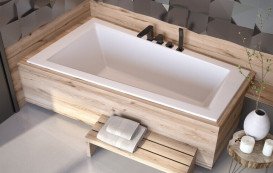 Ванна акрилова Besco Intima Slim 150х85 см лівостороння глянсовий білий #WAIT-150-SL