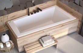 Ванна акрилова Besco Intima Slim 160х90 см правостороння глянсовий білий #WAIT-160-SP