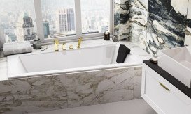 Ванна акрилова Besco Intima Slim 160х90 см правостороння глянсовий білий #WAIT-160-SP