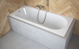 Ванна акрилова Besco Intrica Slim 150х75 см білий глянсовий #WAIN-150-SL