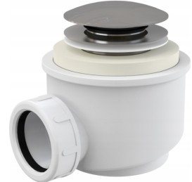 Ванна акриловая Besco Keya 165х70 см с сифоном клик-клак хром глянцевый белый #WMD-165-K