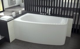 Ванна акриловая Besco Luna 150х80 см левосторонняя глянцевый белый #WAL-150-NL