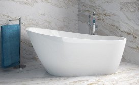 Ванна акрилова Besco Melody 170х80 см із сифоном клік-клак хром глянсовий білий #WAS-170-M