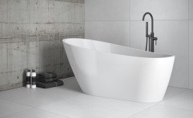 Ванна акрилова Besco Melody 170х80 см із сифоном клік-клак хром глянсовий білий #WAS-170-M