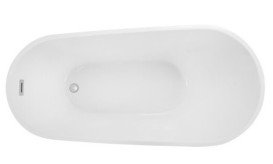 Ванна акриловая Besco Melody 170х80 см с сифоном клик-клак белый глянцевый белый #WAS-170-MBI