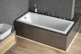 Ванна акриловая Besco Modern Slim 180х80 см глянцевый белый #WAM-180-SL