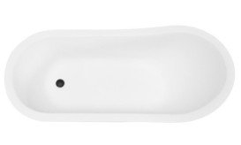 Ванна акрилова Besco Olaya 160х68 см ніжки хром глянсовий білий #WAO-160+CH