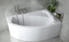 Ванна акриловая Besco Rima 150х95 см правосторонняя глянцевый белый #WAR-150-NP