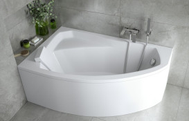 Ванна акриловая Besco Rima 160х100 см левосторонняя глянцевый белый #WAR-160-NL