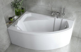 Ванна акрилова Besco Rima 170х110 см лівостороння глянсовий білий #WAR-170-NL