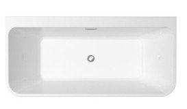 Ванна акрилова Besco Varya 150х75 см із сифоном клік-клак хром глянсовий білий #WAS-150-VR