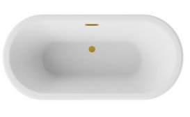 Ванна акрилова Besco Ziva 160х75 см із сифоном клік-клак хром глянсовий білий #WWA-160-ZSC
