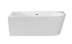 Ванна акриловая Besco Zoya 170х80 см левосторонняя с сифоном клик-клак хром глянцевый белый #WAS-170-ZL