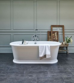 Ванна акриловая Burlington London 180x85 см со сливом-переливом белый E18