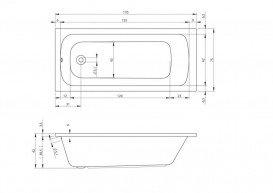 Ванна акриловая Devit Comfort 170х75 см прямоугольная с ножками белый 17075123