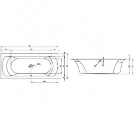 Ванна акриловая Devit Lusso New 170х75 см пристенная правая с ножками белый 17075135R
