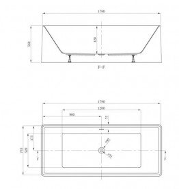 Ванна акриловая Devit Vintage 179х74.5 см отдельностоящая с ножками белый 18075122