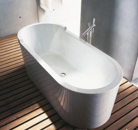 Ванна акриловая Duravit Starck tubs & showers 160х80 см овальная белый 700409000000000