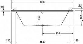 Ванна акрилова Duravit Starck tubs & showers Combi-System E гідромасажна 190х90 см білий 760340000CE1000